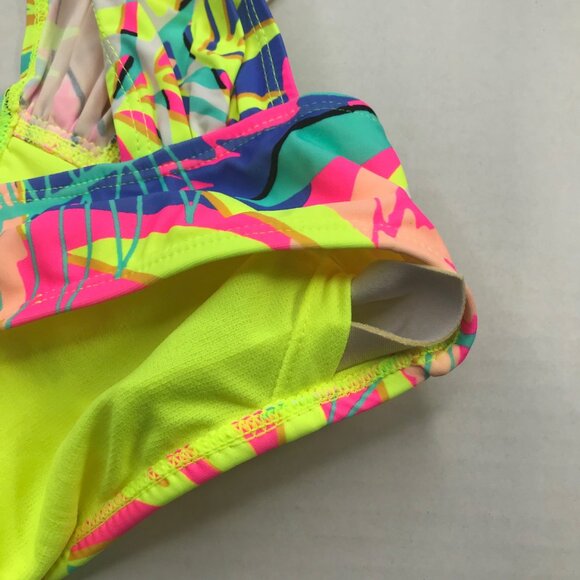 No Bo Junior's Wide Strap Off Shoulder Swim Top Multicolor Tropical Sm 3-5 New - Picture 14 of 14